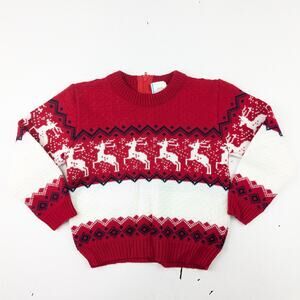Vintage Knit Reindeer Sweater